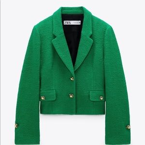 Zara Green Blazer 2021